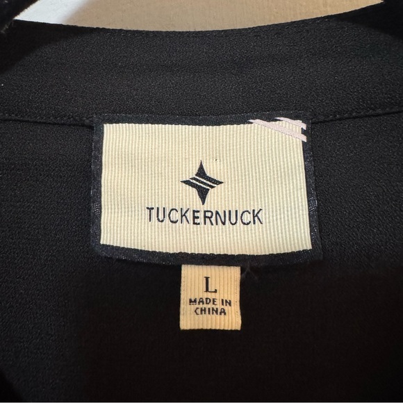 Tuckernuck Royal Shirt Mini Dress Crepe Women Size Large Black - Picture 4 of 7